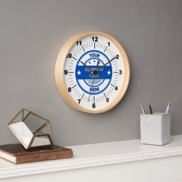 ¡NUEVO! Reloj de pared, marco de madera natural re