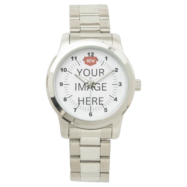 ¡NUEVO! Reloj de pulsera plateado sobredimensionad (Anverso)