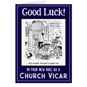Nuevo rol como vicario de la iglesia. Tarjeta de b