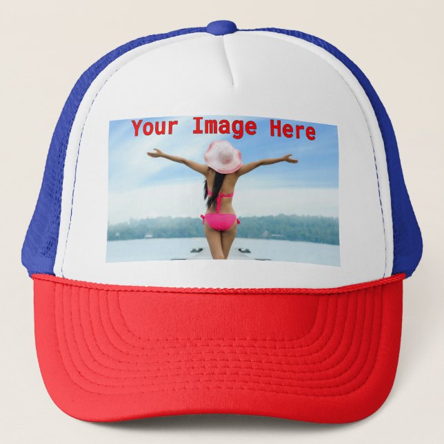 ¡NUEVO! Sombrero de camión - Azul blanco rojo - Pe (Anverso)