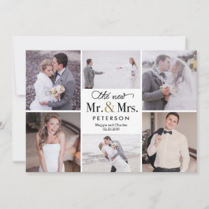 Nuevo Sr. y Sra. Boda Foto - Tarjeta de agradecimi
