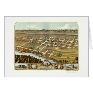 Nuevo Ulm, mapa panorámico del manganeso - 1870