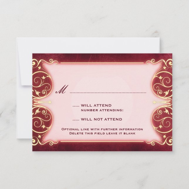 Nuevo Victoriano: Red & Gold RSVP (Anverso)