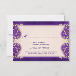 Nuevo Victoriano: Vintage Gold & Purple RSVP