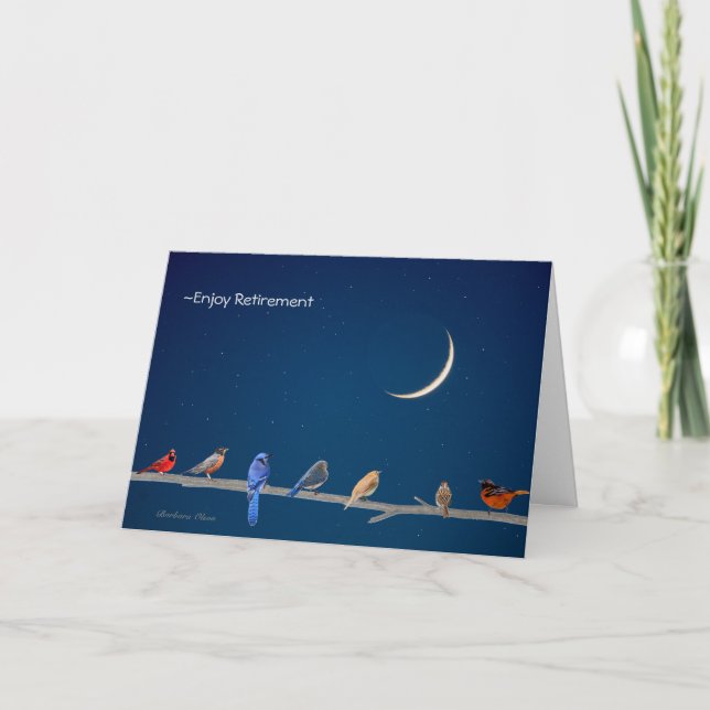 Nuevos comienzos: Aves en el alambre: Tarjeta (Anverso)