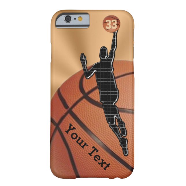 NUEVOS Fundas de baloncesto para iPhone 6 con NOMB (Reverso)