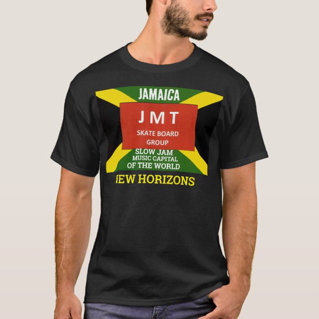 NUEVOS HORIZONTES. Camiseta oscura básica (Anverso)
