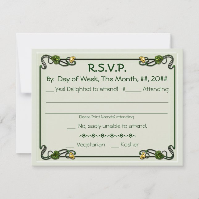 Nuevos Lirios (Tarjeta de respuesta de invitación) (Anverso)