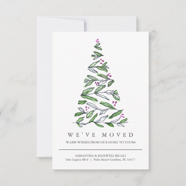 Nuevos Navidades de Invitación móvil de direccione (Anverso)