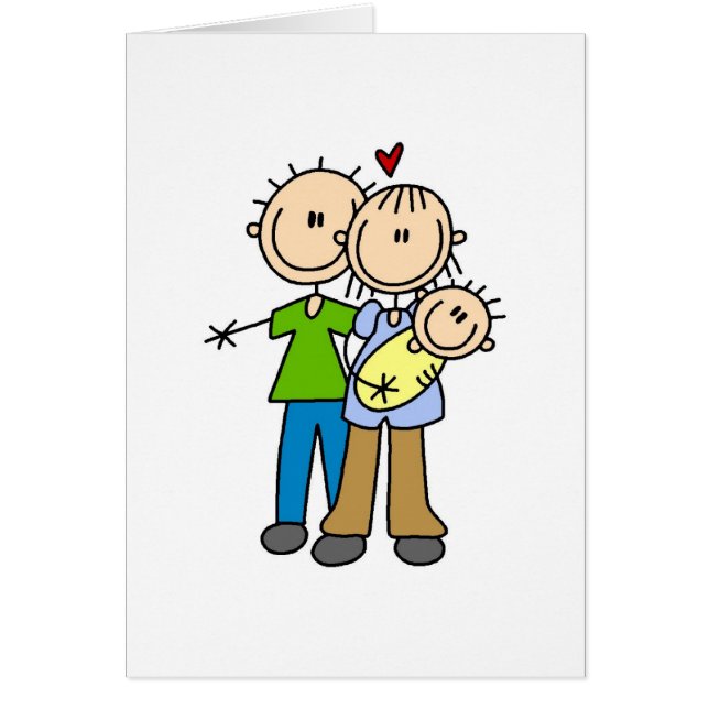 Nuevos padres con las camisetas y los regalos del (Frente)