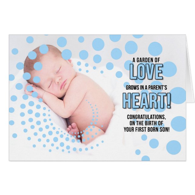 Nuevos padres felicitan por el nacimiento de un hi (Anverso (Horizontal))