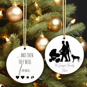 Nuevos padres Invitación bebé Ornamento de Navidad