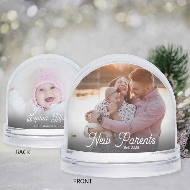Nuevos padres recién nacidos primer globo de nieve (Subido por el creador)