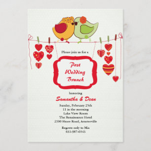 Nuevos pares - invitación del brunch de la boda