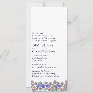 Nuevos tamaños 4.25x9.25 Invitación a la boda de l