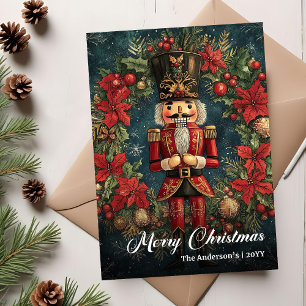 Nuez de Navidad retro moderna editable