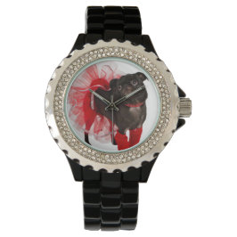 Nugget, APARN SpokesPug, reloj Diamante de imitaci