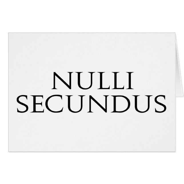 Nulli Secundus (Anverso (Horizontal))