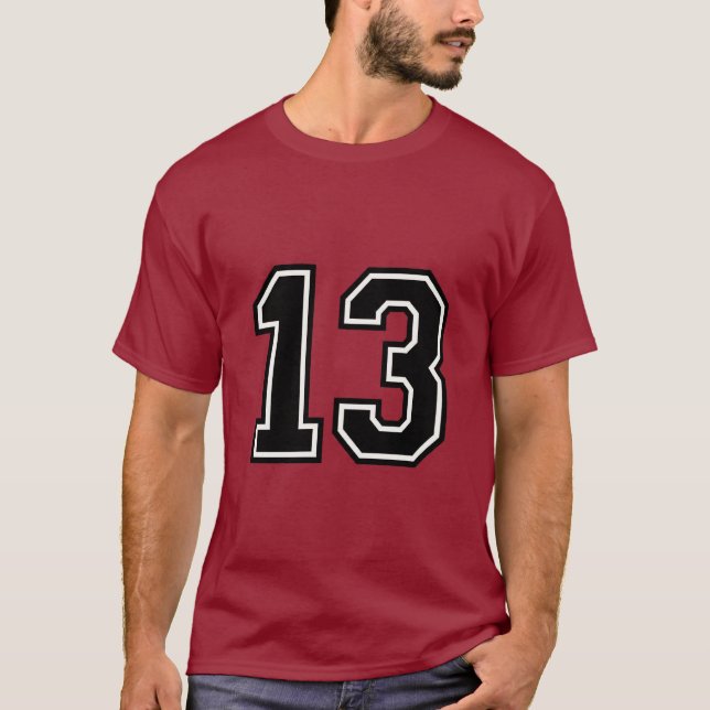 Number 13 Varsity Sports Jersey | 13th Birthday  (Anverso)