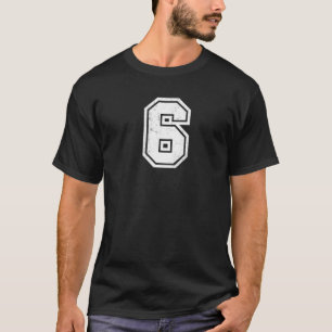 Number #6 Sports Jersey Birthday Age Lucky No Dist