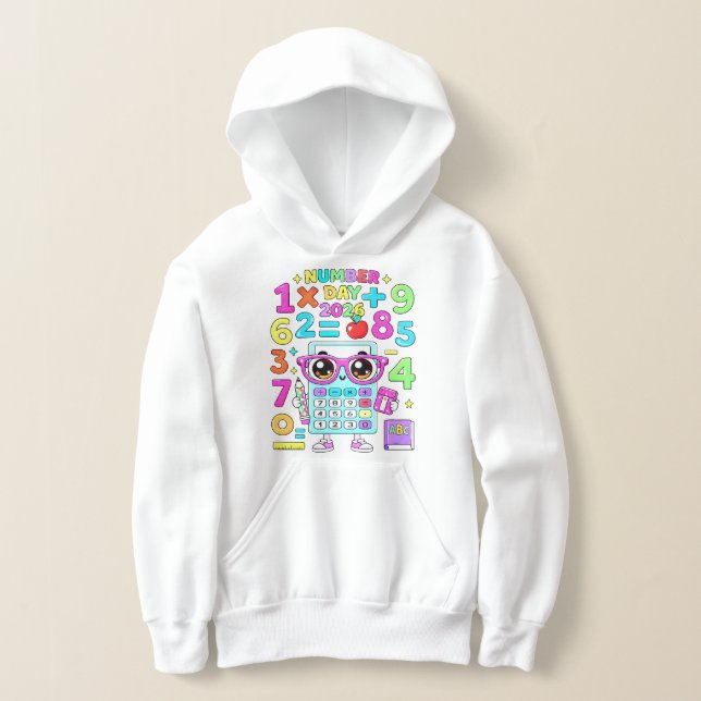 Number Day 2026 Cute Calculator Math Hoodie (Distribución )