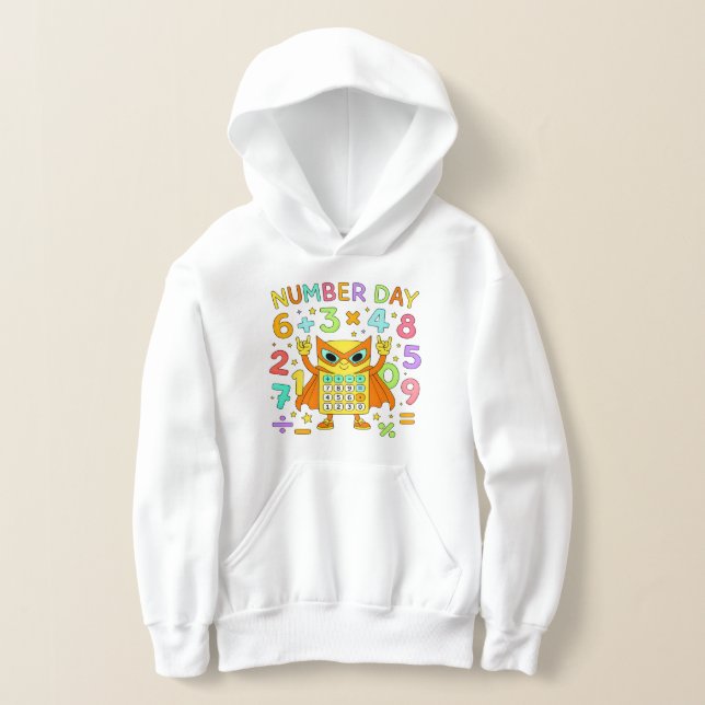 Number Day 2026 Cute Maths Hoodie for Kids (Distribución )