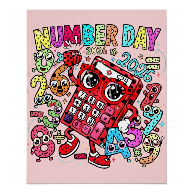 Number Day 2026 Maths Poster for Kids UK Classroom (Anverso)