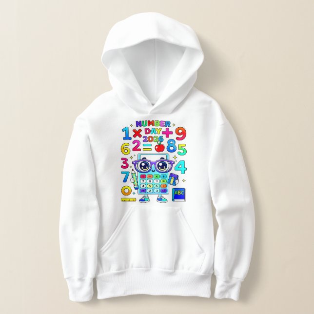 Number Day Colorful Calculator Math Hoodie (Distribución )