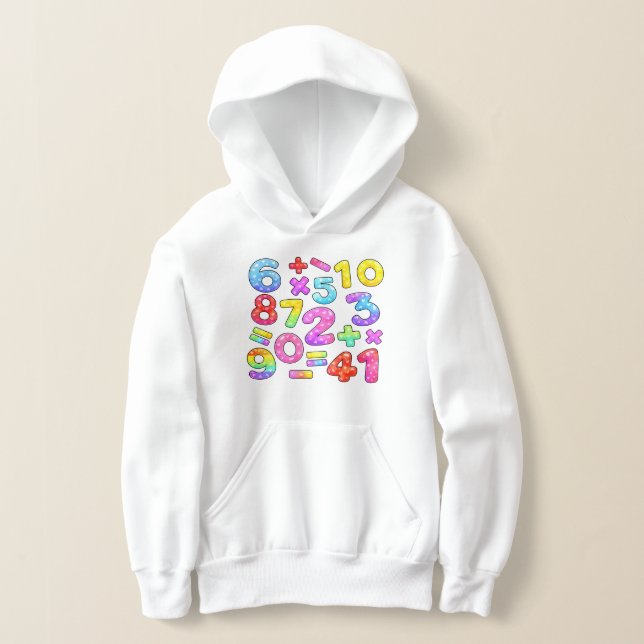 Number Day Colorful Math Numbers Hoodie (Distribución )