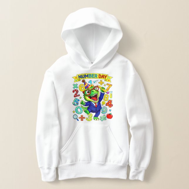 Number Day Dinosaur Math Hoodie for Kids (Distribución )
