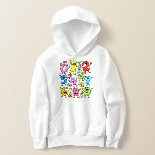 Number Day Funny Cartoon Numbers Hoodie (Distribución )