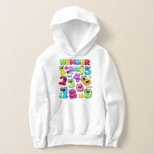 Number Day Funny Cartoon Numbers Hoodie (Distribución )