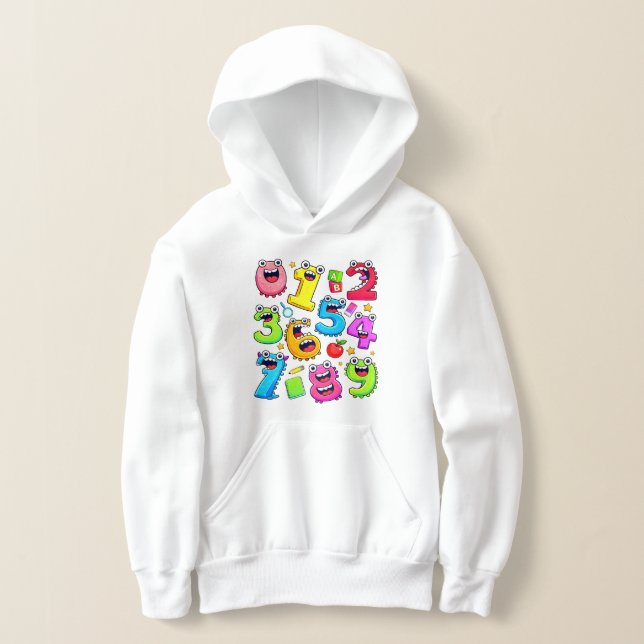 Number Day Funny Colorful Numbers Hoodie (Distribución )