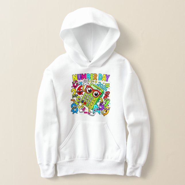 Number Day Kids Hoodie | Fun Maths School Hoodie (Distribución )