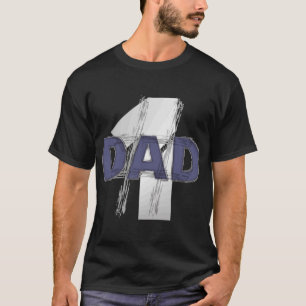 Numere a un papá en la camiseta negra para el dí