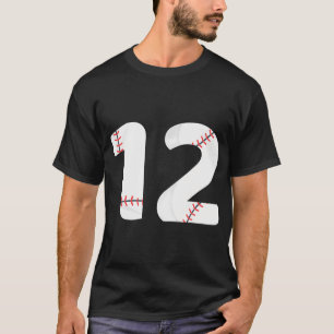 Número 12 Camisa del equipo de béisbol - 12 Baterí