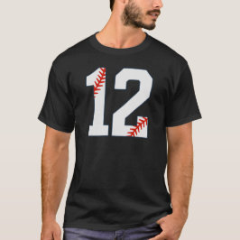 Número 12 de camiseta de béisbol