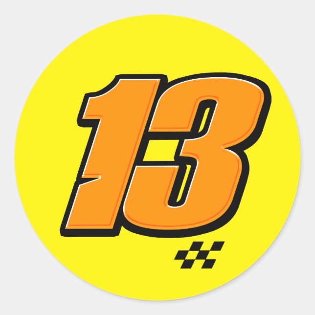 Número 13 - Pegatina (Anverso)