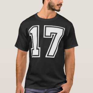 Número #17 Deportes Jersey Número Lucky Favorito P