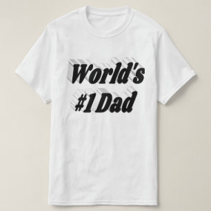Número 1 Papá Padres Día de texto negro Camiseta