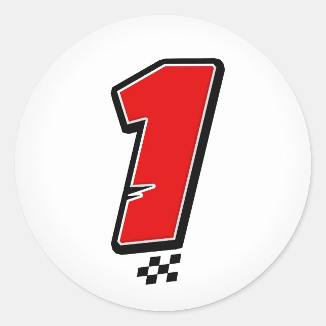 Número 1 - Pegatina (Anverso)