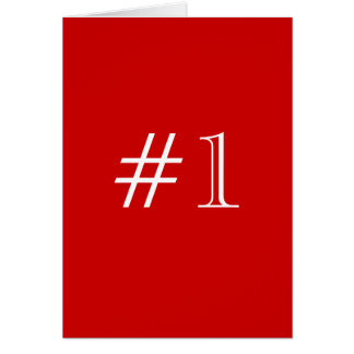 Número 1. rojo y blanco. Personalizado