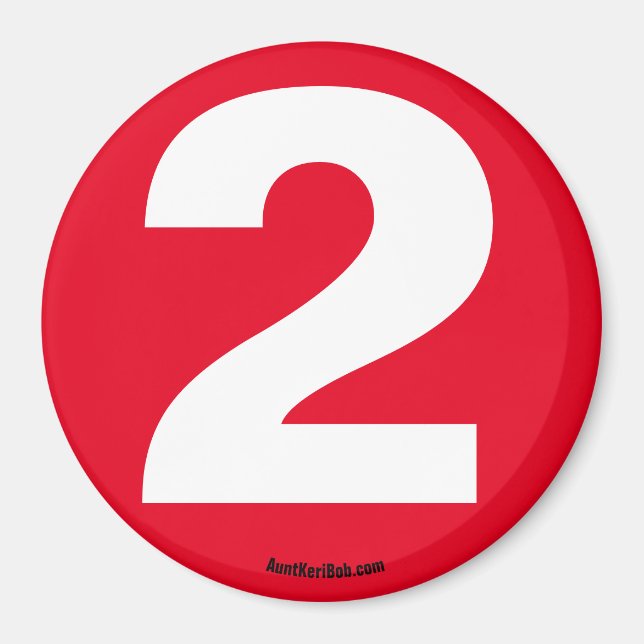 Número 2 imán (Frente)