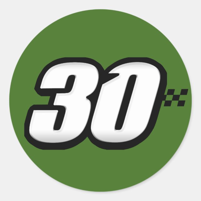 Número 30 - Pegatina (Anverso)