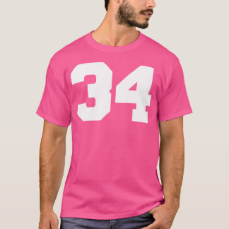 Número 34 Sports Jersey Player 34 Fan Front Print