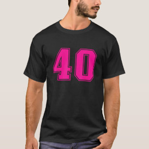 Número 40 de Jersey de Ventilador Deportivo Rosa
