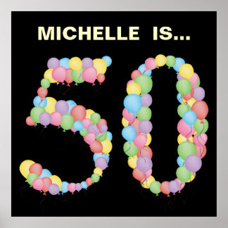Número 50 50 globos Decoración de la fiesta de cum