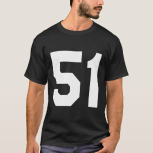 Número 51 Jugador De Equipo Deportivo De Jersey De
