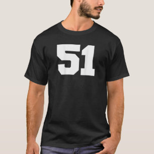 Número 51 Sports Jersey Player 51 Fan BACK PRINT V