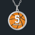 Número 5 collar de baloncesto | Personalizable<br><div class="desc">Número 5 collar de baloncesto | Nombre del equipo y número de camiseta personalizables. Regalo deportivo de Guay para entrenador y jugador de baloncesto.</div>